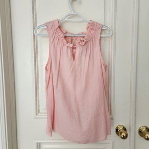 CURRENT AIR Riva Ruffle Neckline Blouse  | Small